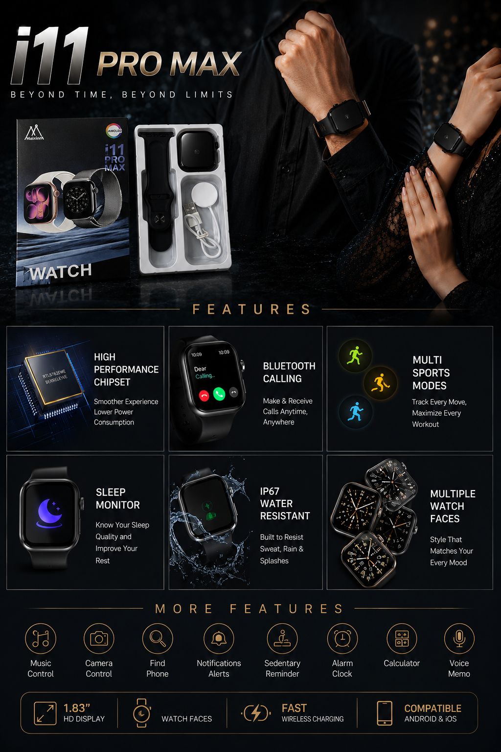 ⌚ i11 Pro Max Latest Model Smart Watch ⌚
