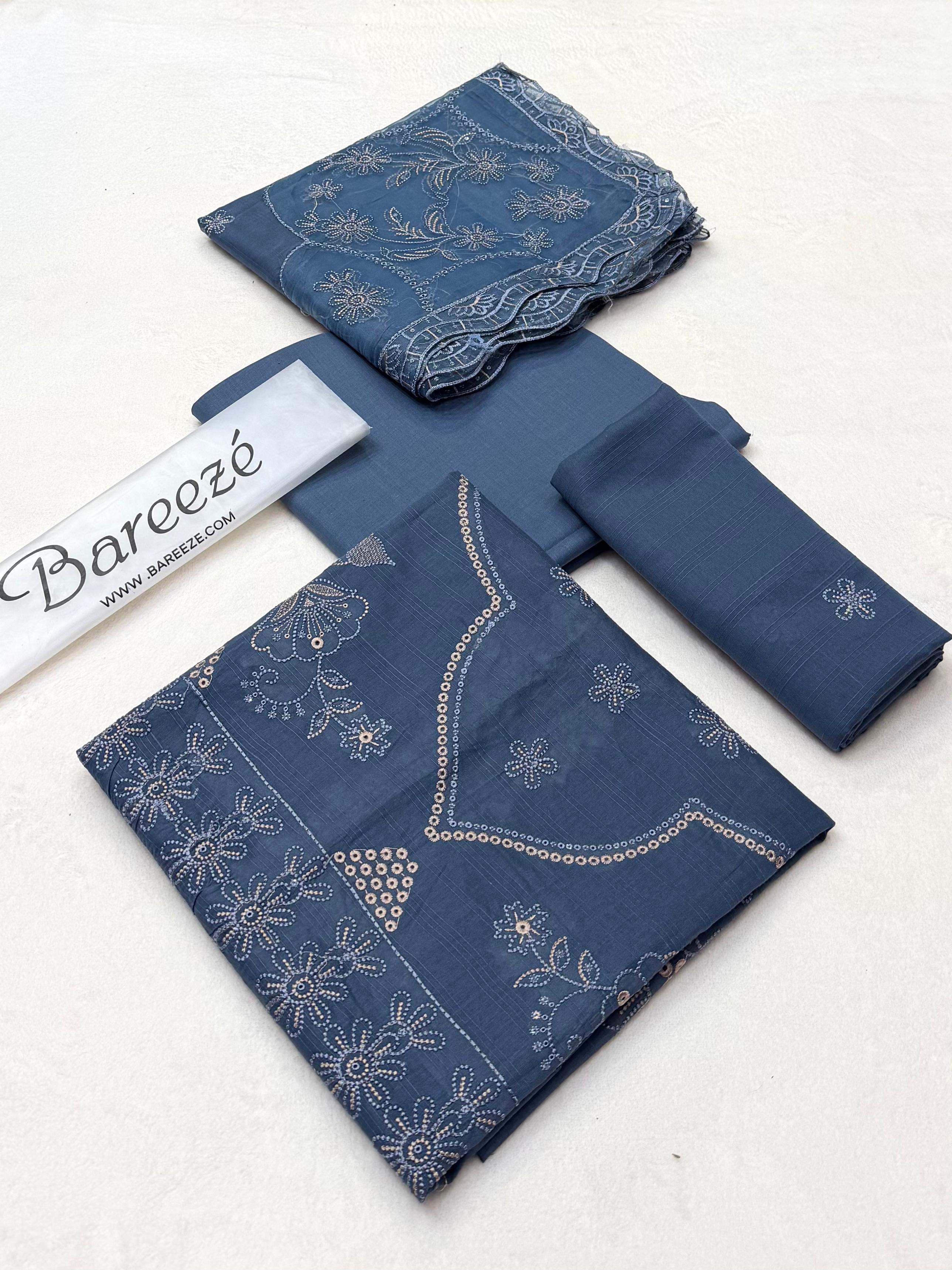🌙💖 EID SPECIAL – Bareeza 3PC Embroidered Lawn Fancy Collection 💖🌙