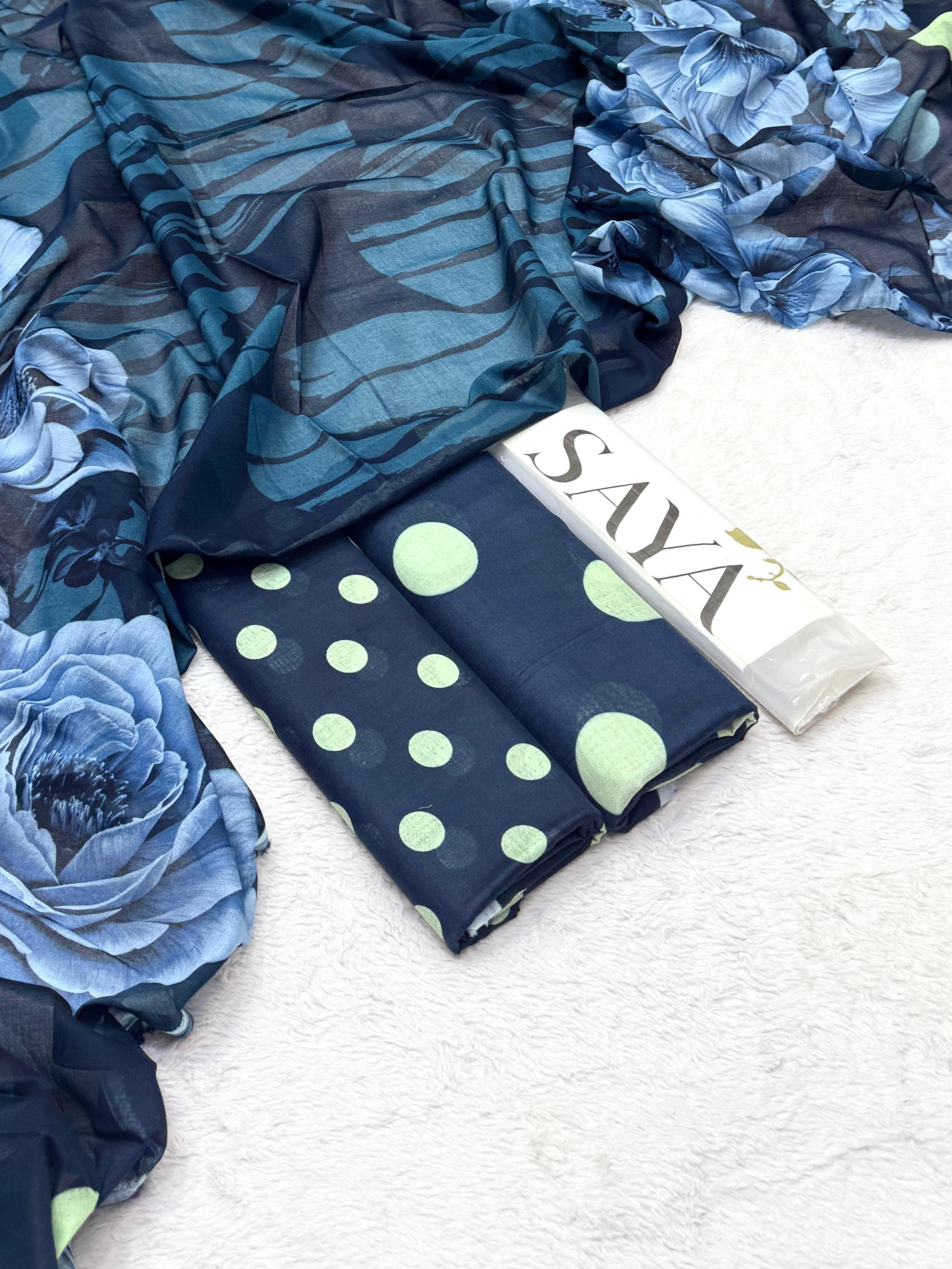 🌺 Hit Article – SAYA 3PC Digital Printed Lawn Collection 🌺