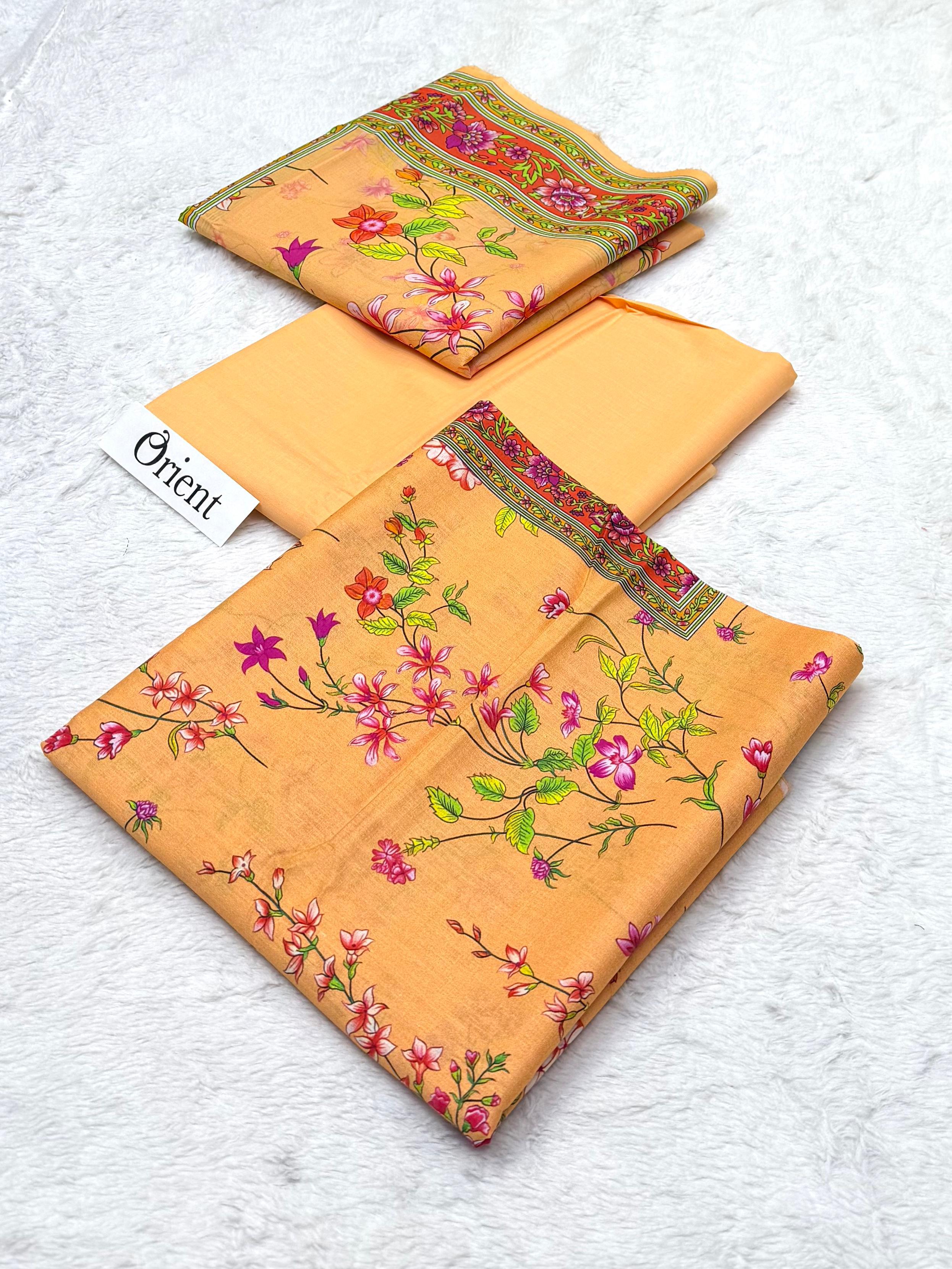 🌸 Orient 100% Original 3PC Printed Lawn Collection 🌸