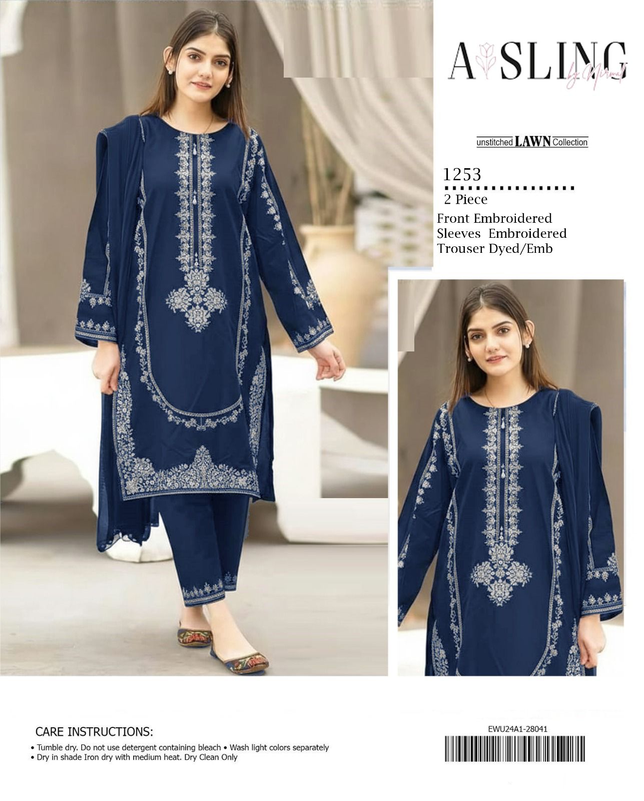 🌿 Most Hit Codes – Fully Embroidered Lawn 2PC Summer Collection 🌿