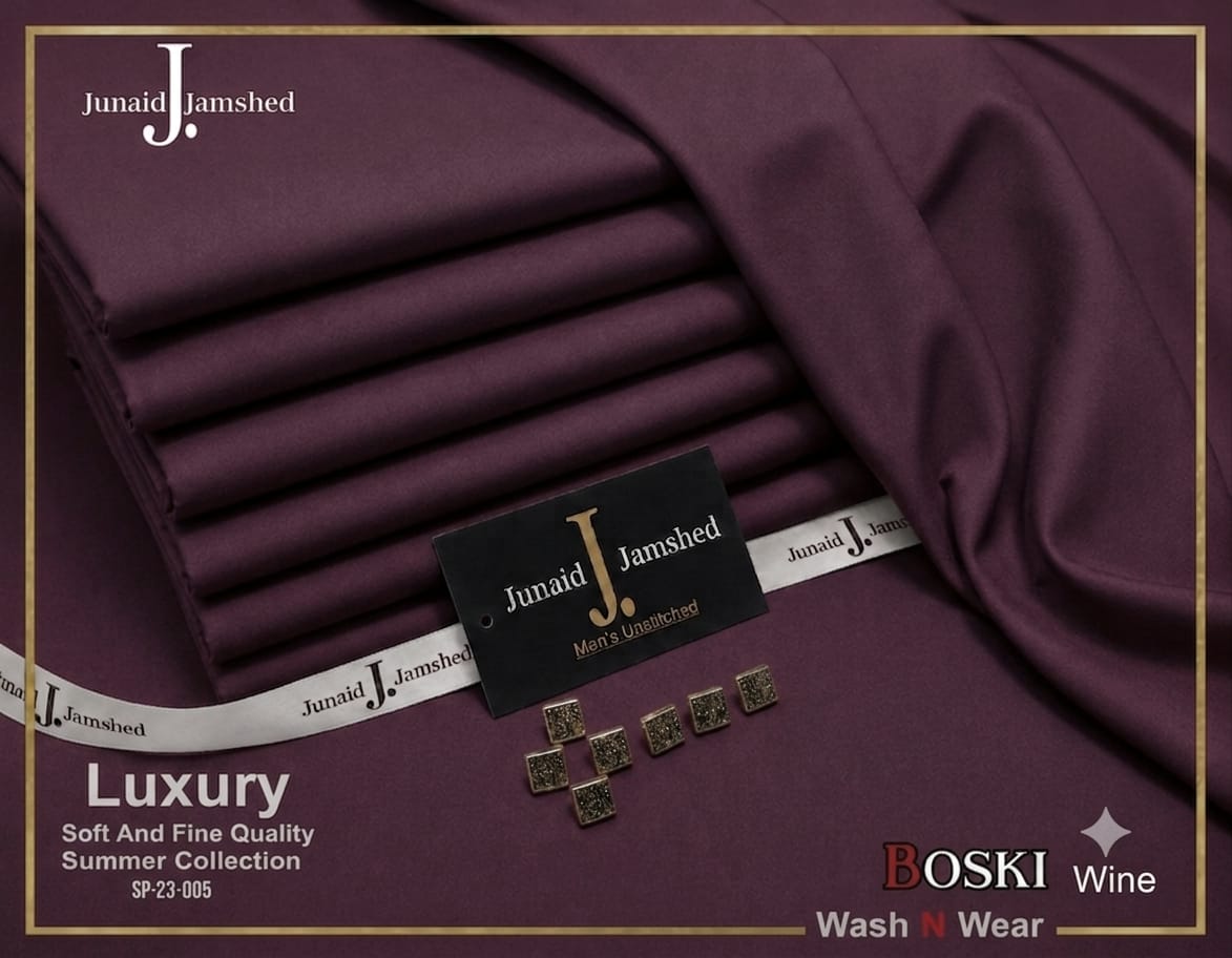💎 Four Seasons 2026 – J. Junaid Jamshed Style Wash & Wear Boski 💎