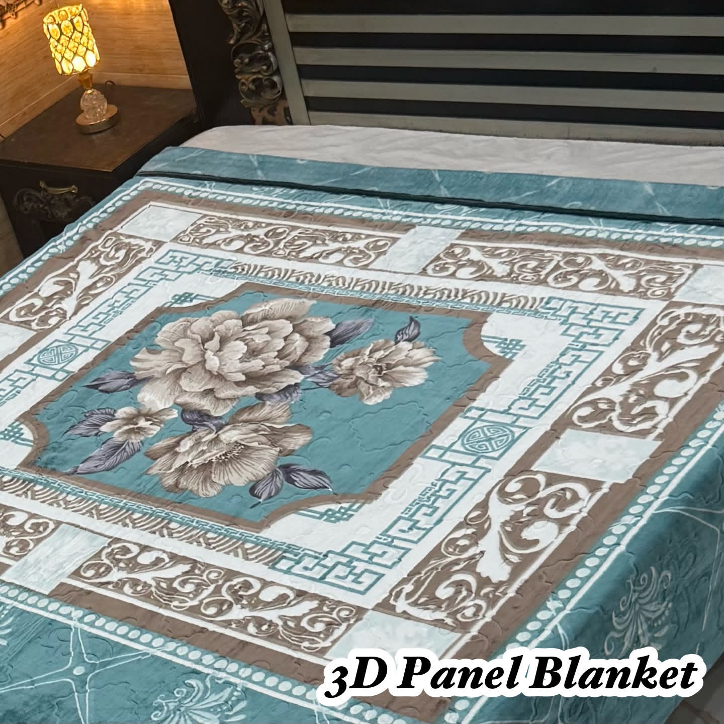 🛏️ Irani 4 Border – 3D Embossed AC Blanket 🛏️