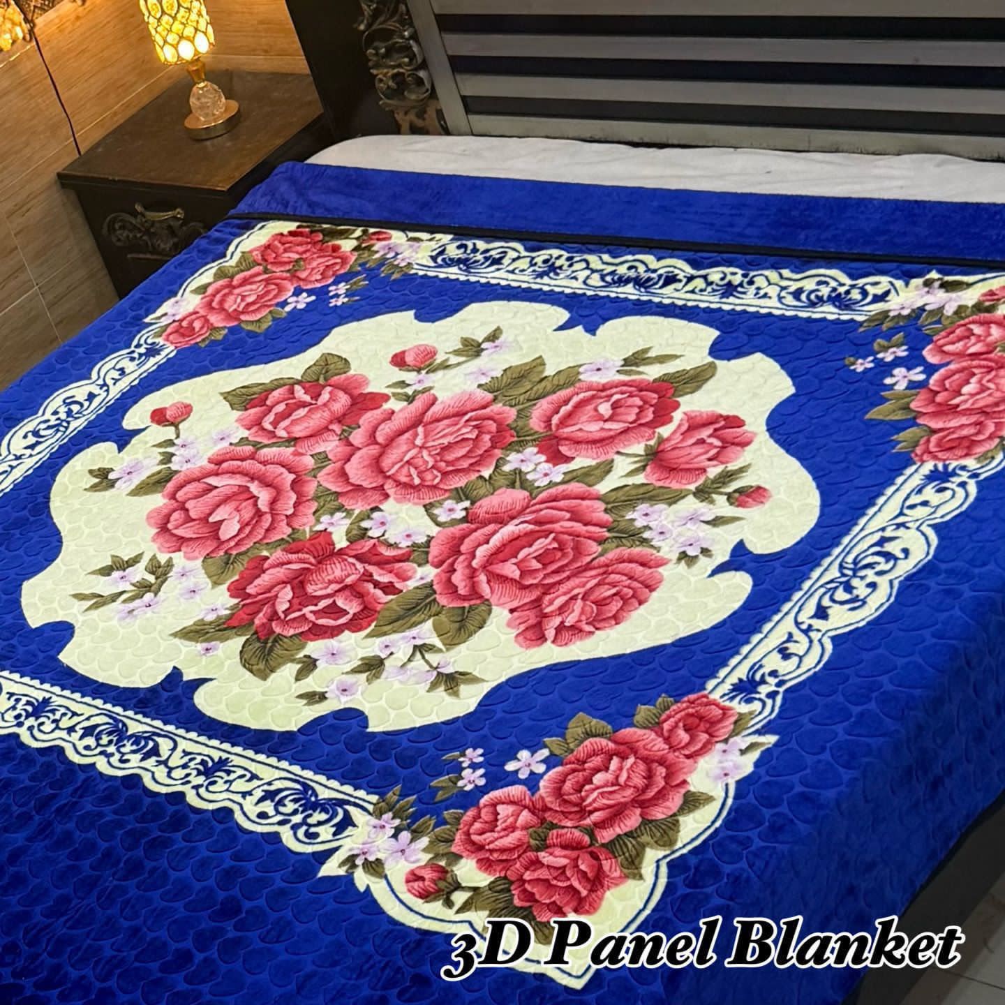 🛏️ Irani 4 Border – 3D Embossed AC Blanket 🛏️