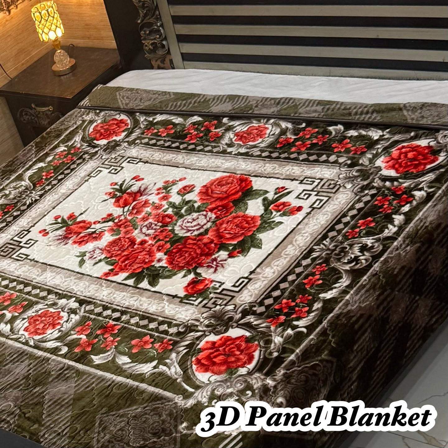 🛏️ Irani 4 Border – 3D Embossed AC Blanket 🛏️