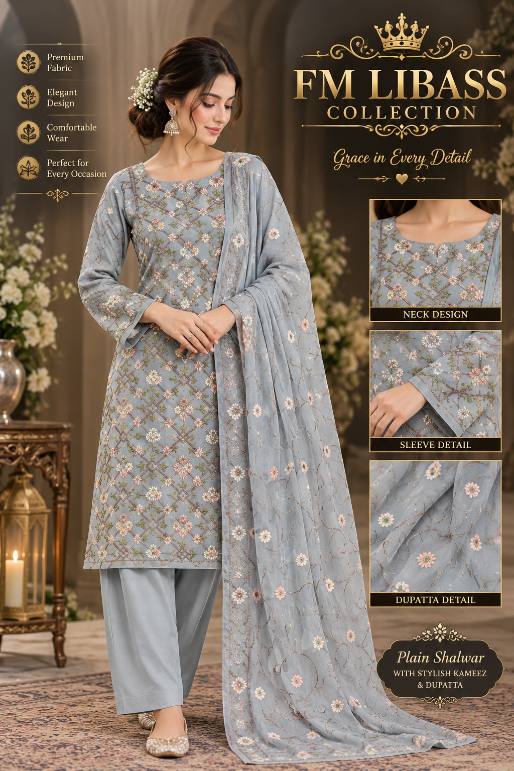 *بِسْمِ ٱللَّٰهِ ٱلرَّحْمَٰنِ ٱلرَّحِيمِ* New fancy tilla and thread embroidery work collection