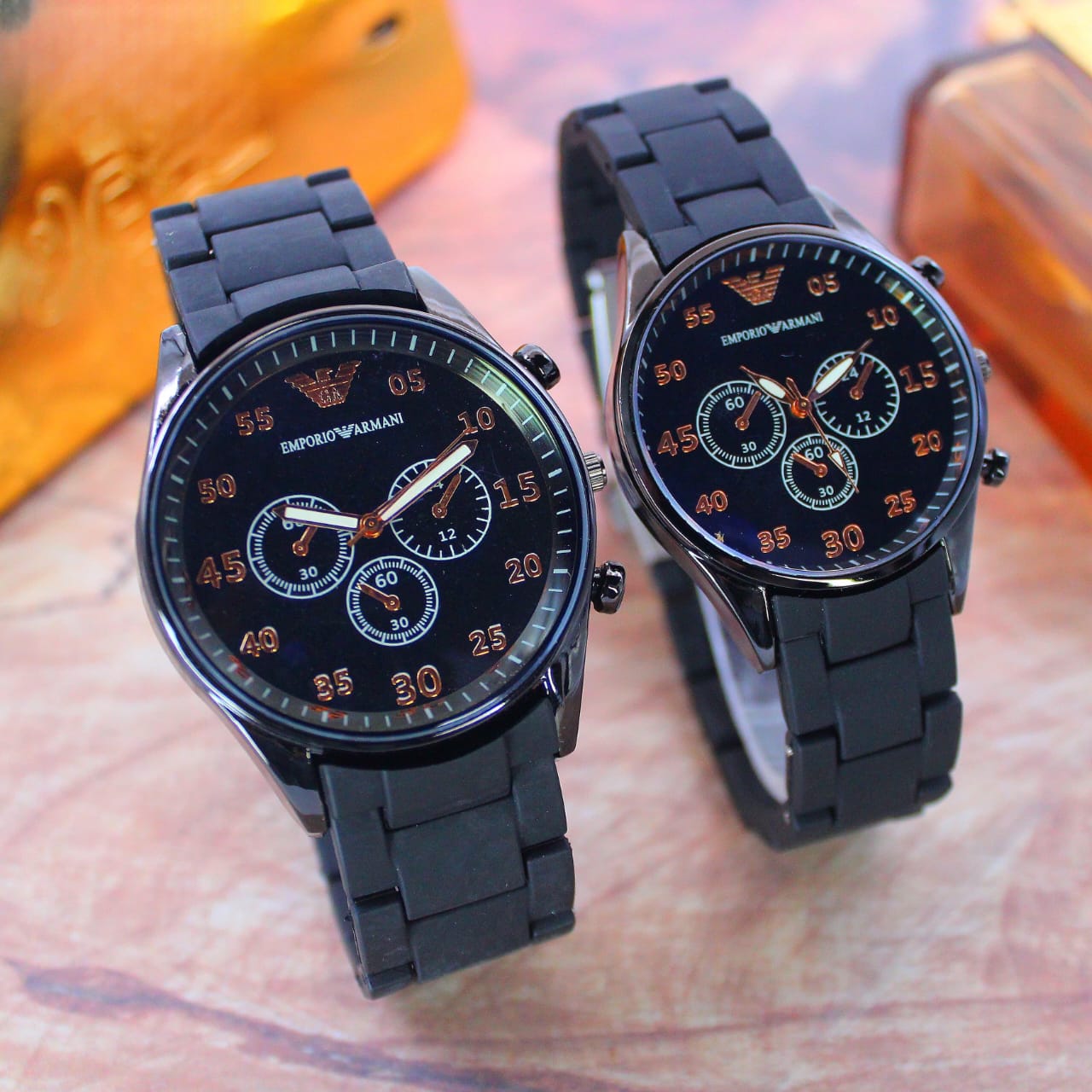 ⌚💞 ARMANI Ladies & Gents Pair Watch 💞⌚