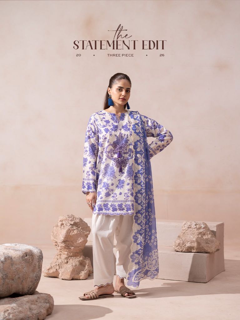 The Statement Edit – Cobalt Blue Floral 3-Piece