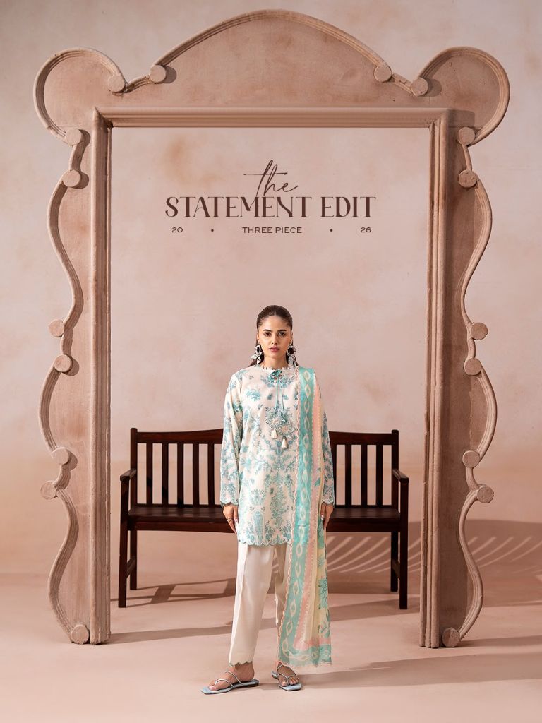The Statement Edit – Aqua Blooms 3-Piece